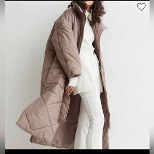 H&M quilted longline coat